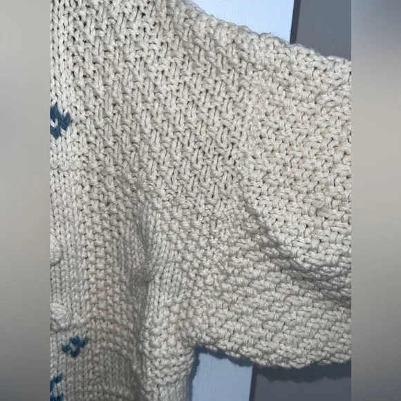 Vintage Hand Kitted Ruby Flynn Mid Length Button Sweater - Picture 6 of 10